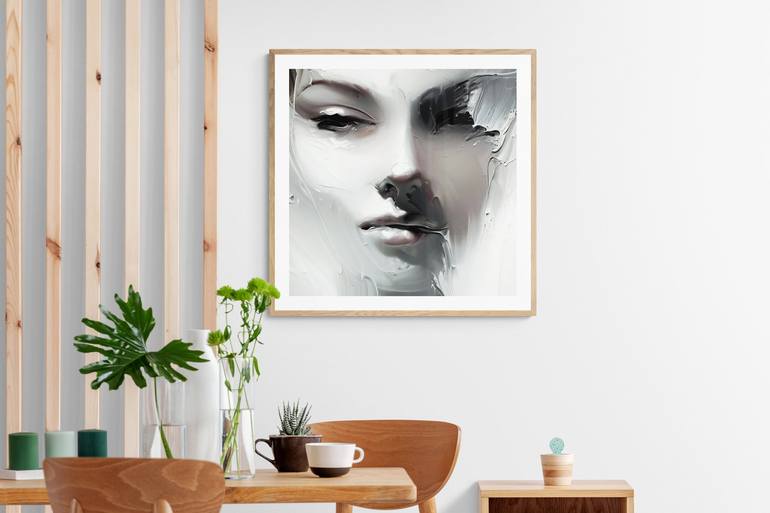 Original Abstract Portrait Digital by Mona Vayda