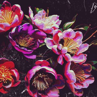 Print of Abstract Floral Digital by Mona Vayda