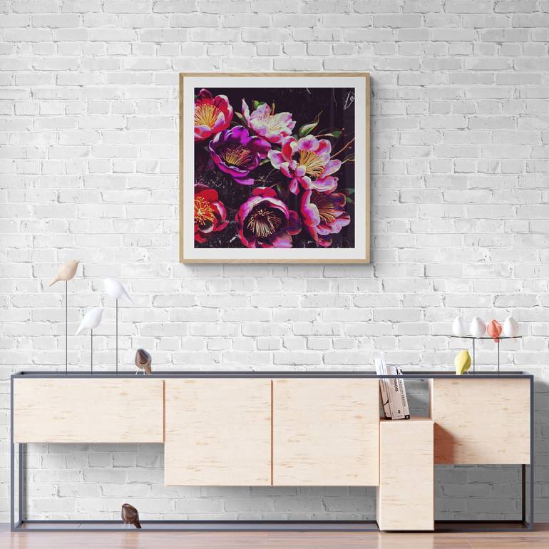 Original Abstract Floral Digital by Mona Vayda