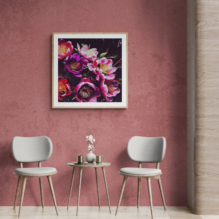 Original Abstract Floral Digital by Mona Vayda