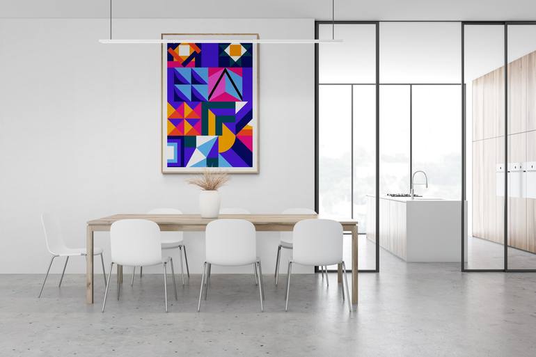 Original Abstract Geometric Digital by Mona Vayda