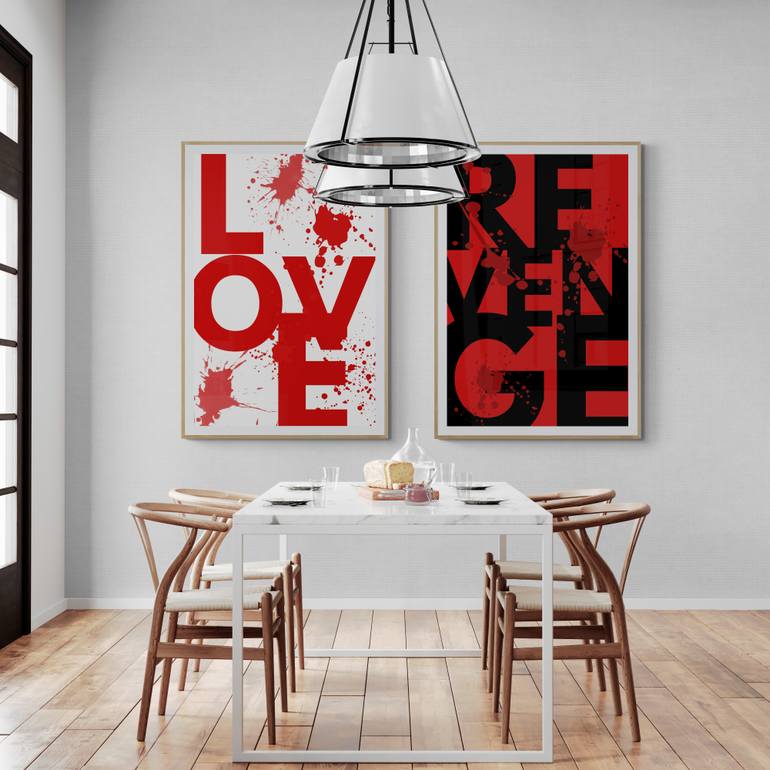 Original Abstract Love Digital by Mona Vayda