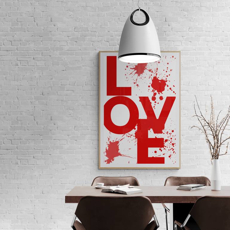 Original Abstract Love Digital by Mona Vayda