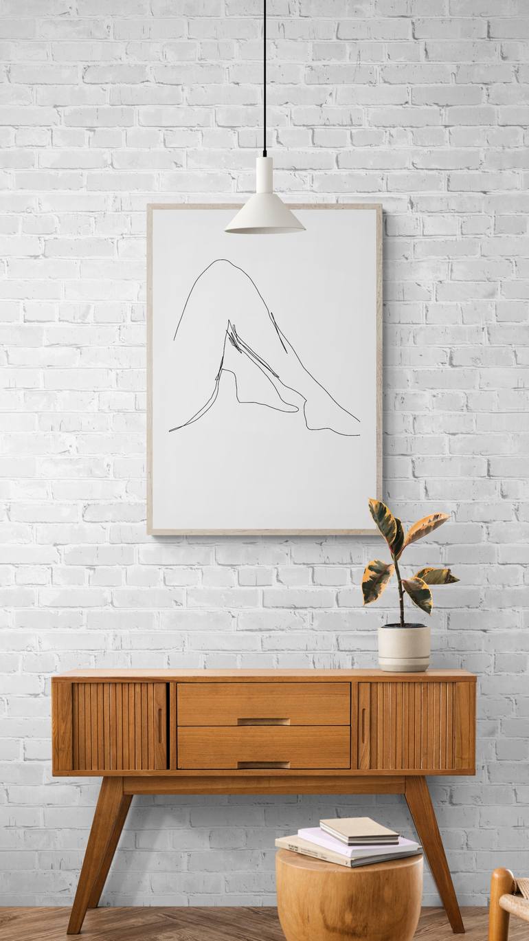 Original Black & White Nude Digital by Mona Vayda
