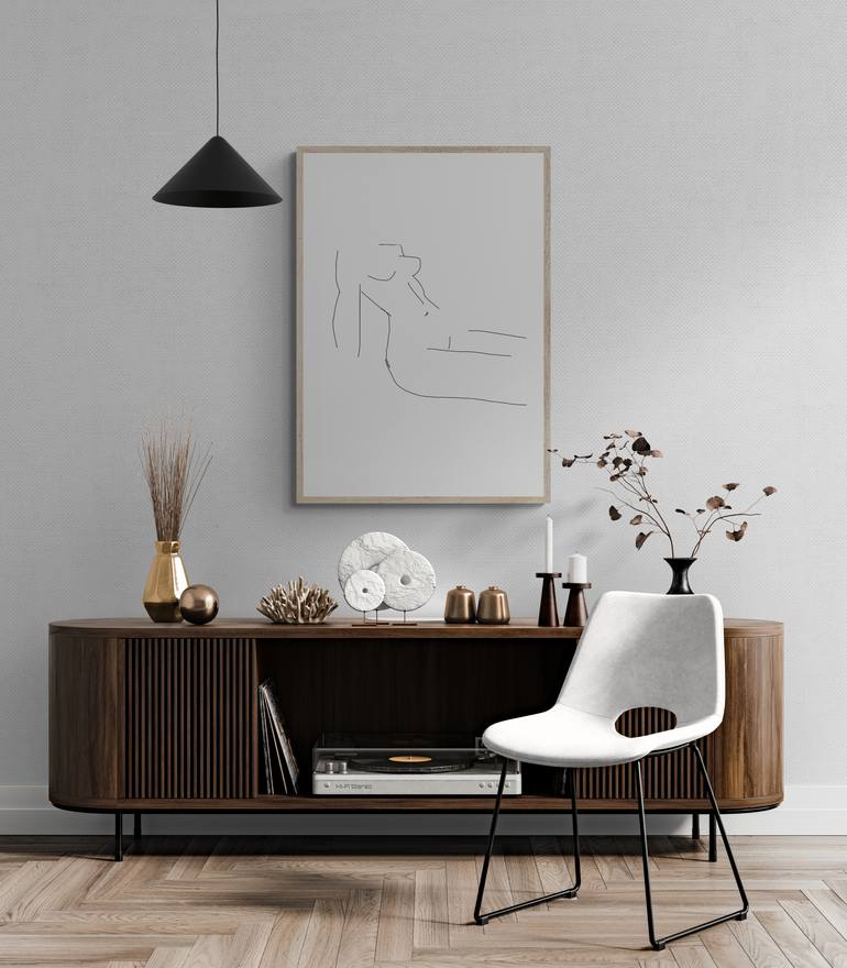 Original Black & White Nude Digital by Mona Vayda