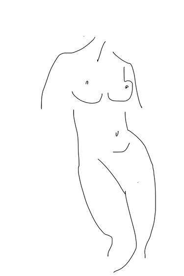 Original Portraiture Nude Digital by Mona Vayda