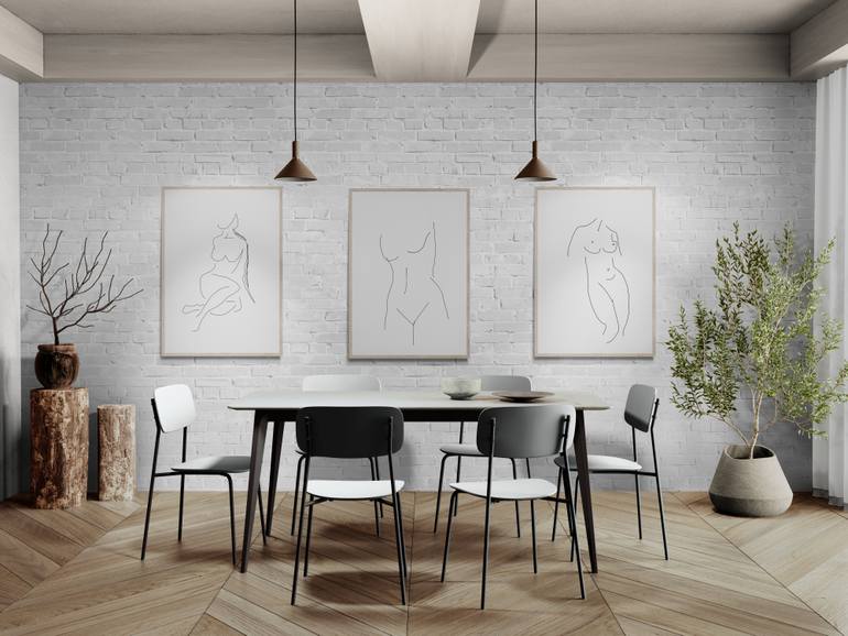 Original Black & White Nude Digital by Mona Vayda