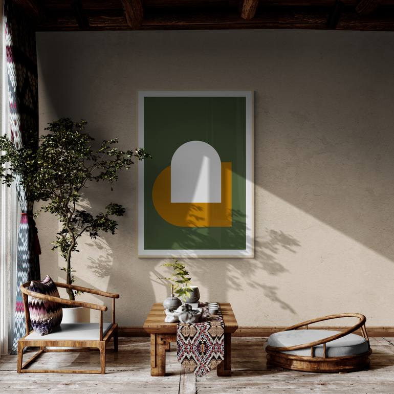 Original Abstract Geometric Digital by Mona Vayda