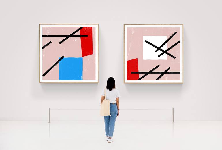 Original Abstract Geometric Digital by Mona Vayda