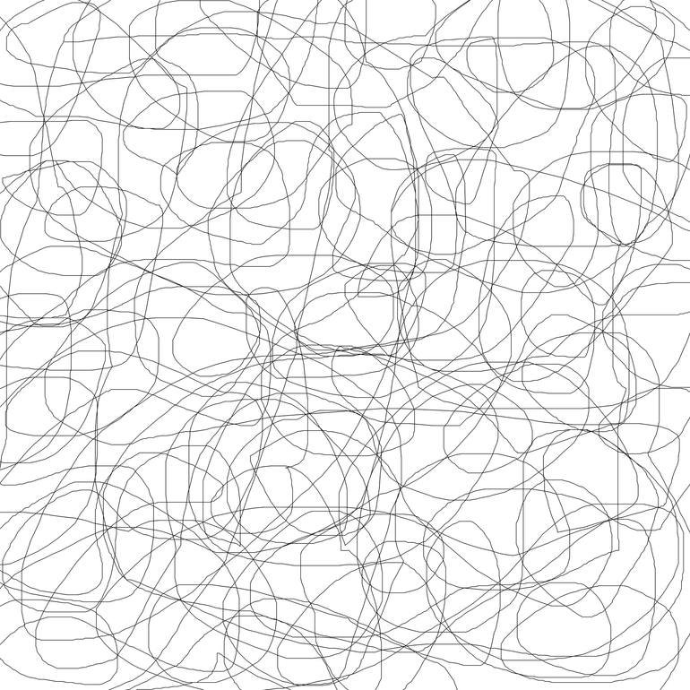 Original Abstract Digital by Mona Vayda | Abstract Art on Paper | The Many Roads Of Our Lives - Limited Edition of 10