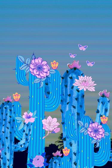 Blue Cactus Sky - Limited Edition of 10 thumb
