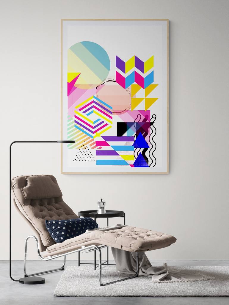 Original Abstract Geometric Digital by Mona Vayda