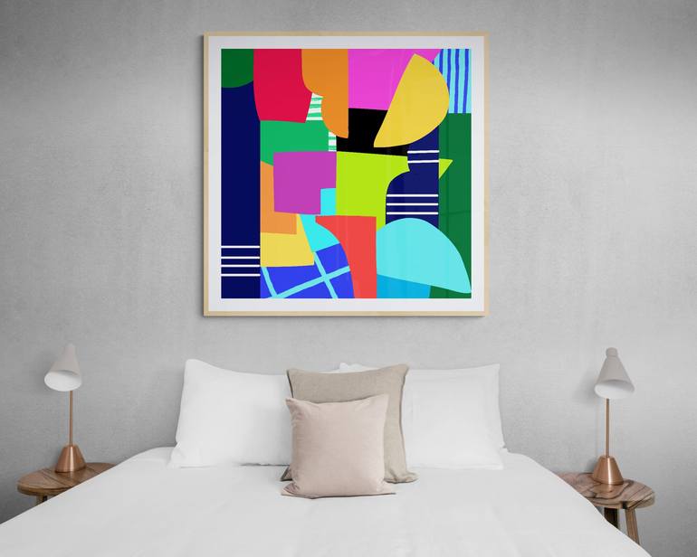 Original Abstract Geometric Digital by Mona Vayda