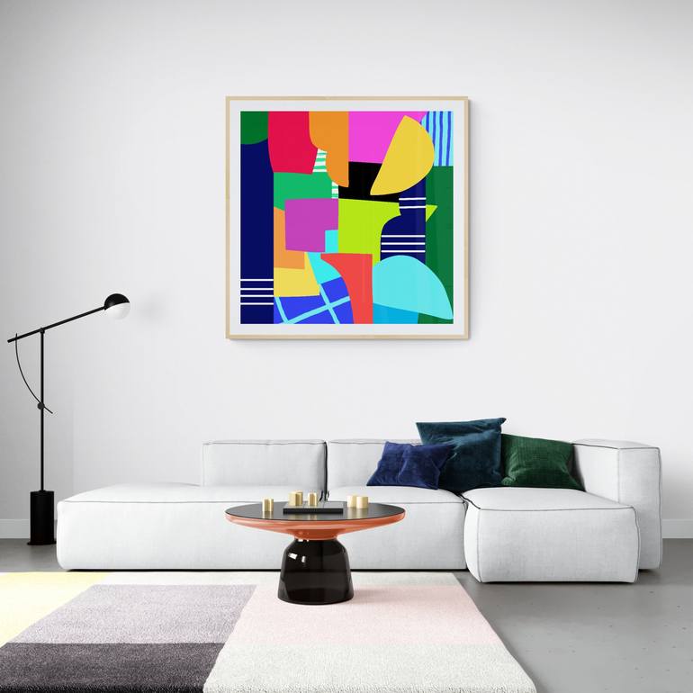 Original Abstract Geometric Digital by Mona Vayda