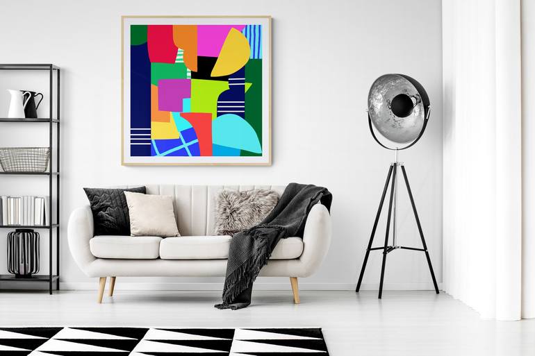 Original Abstract Geometric Digital by Mona Vayda