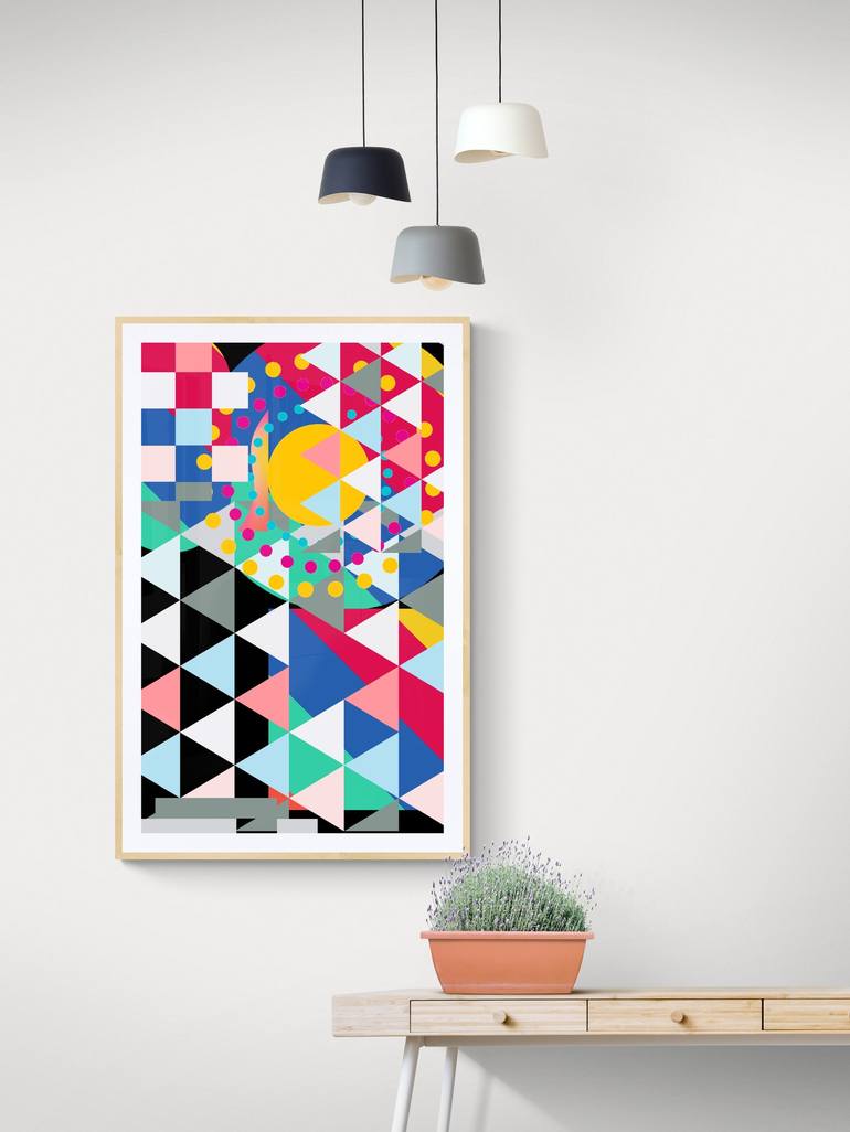 Original Abstract Geometric Digital by Mona Vayda