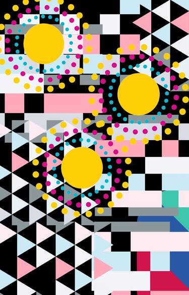 Print of Abstract Geometric Digital by Mona Vayda