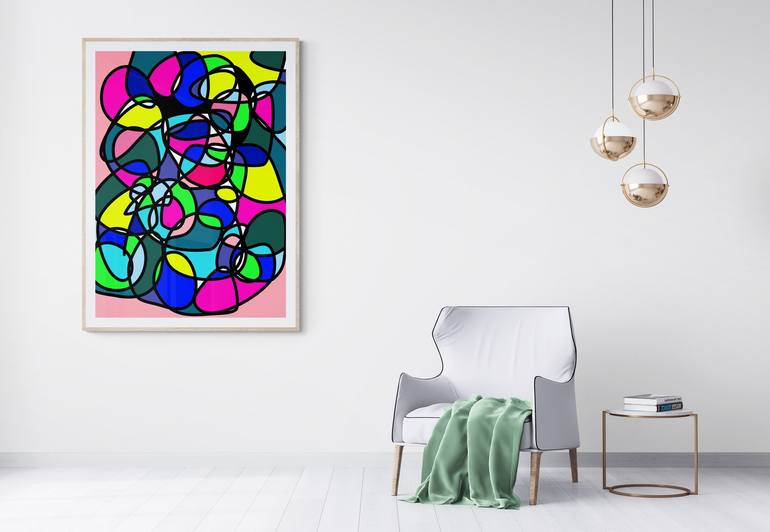 Original Abstract Geometric Digital by Mona Vayda