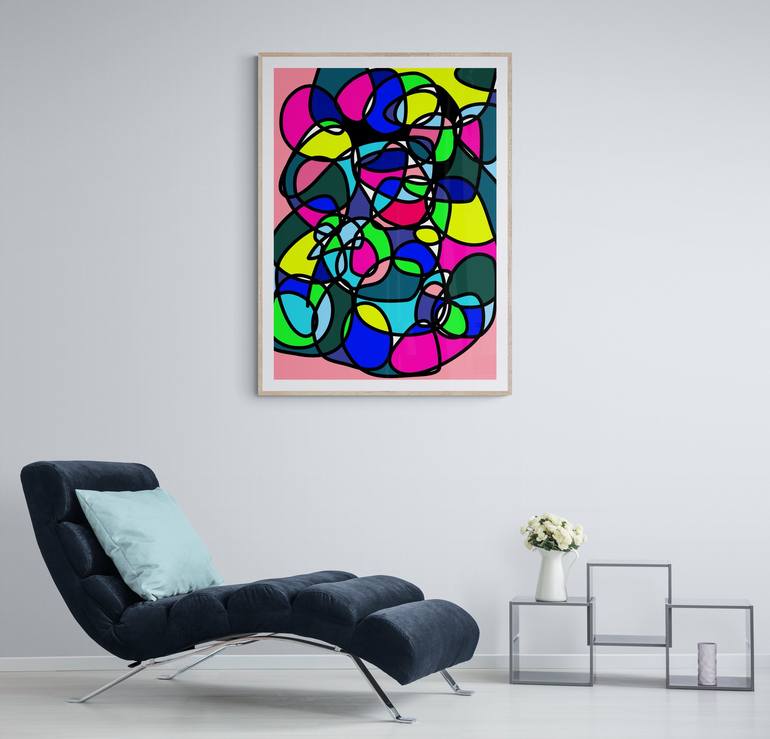 Original Abstract Geometric Digital by Mona Vayda