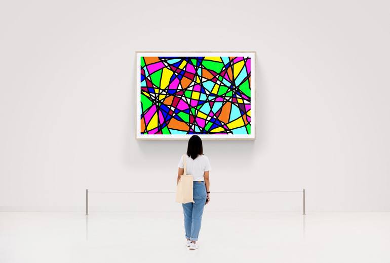 Original Abstract Geometric Digital by Mona Vayda