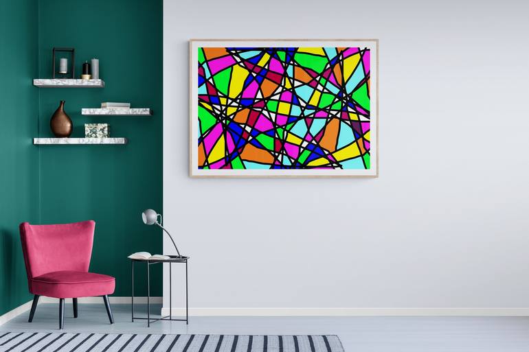 Original Abstract Geometric Digital by Mona Vayda