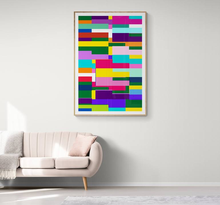 Original Abstract Geometric Digital by Mona Vayda