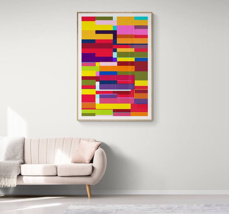 Original Abstract Geometric Digital by Mona Vayda