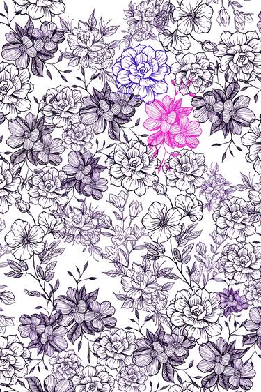 Print of Abstract Floral Digital by Mona Vayda