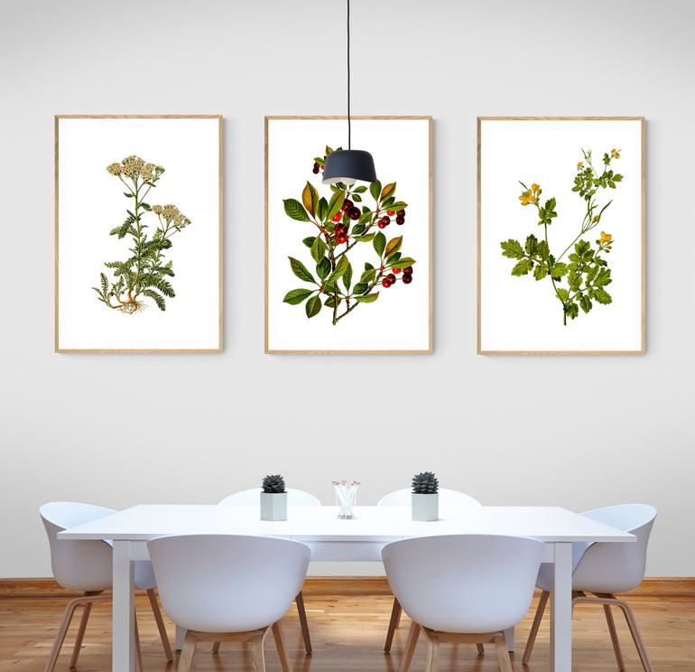 Original Abstract Botanic Digital by Mona Vayda