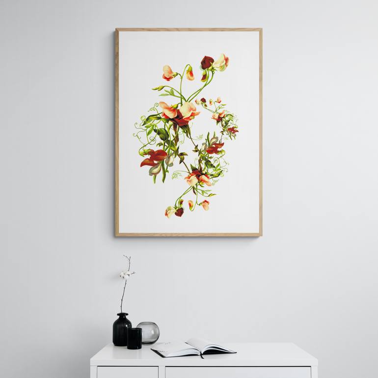 Original Abstract Botanic Digital by Mona Vayda