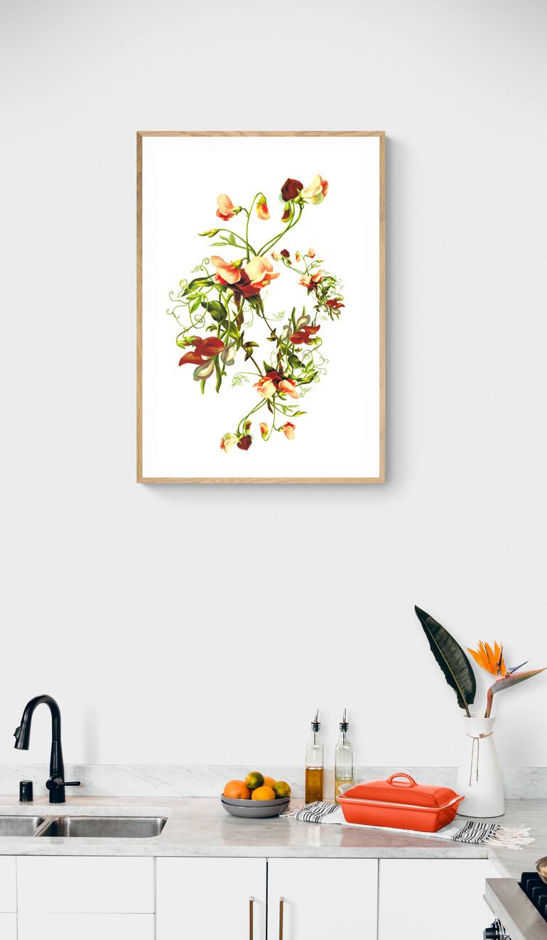 Original Abstract Botanic Digital by Mona Vayda