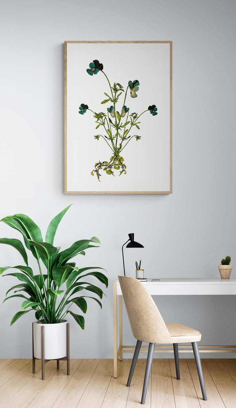 Original Abstract Botanic Digital by Mona Vayda