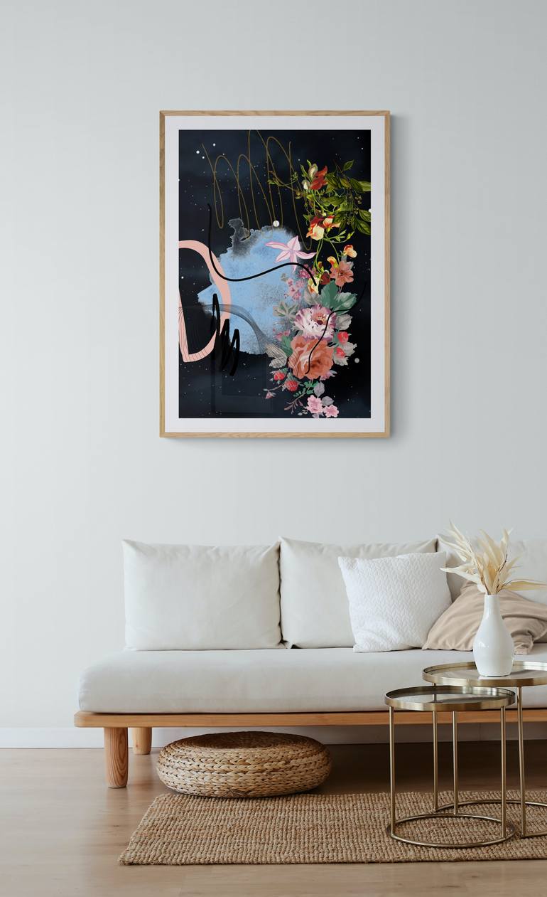 Original Abstract Floral Digital by Mona Vayda