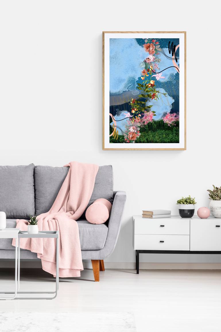 Original Abstract Landscape Digital by Mona Vayda