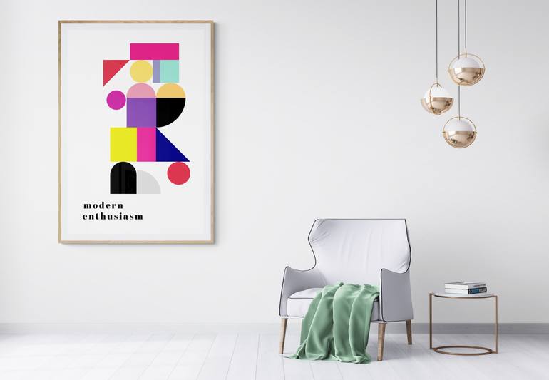 Original Abstract Geometric Digital by Mona Vayda