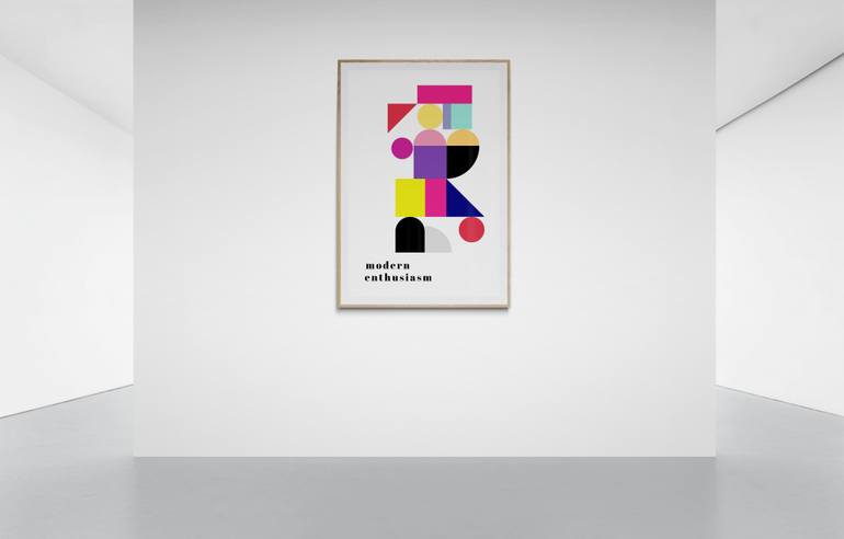 Original Abstract Geometric Digital by Mona Vayda