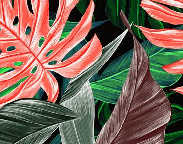 Print of Abstract Botanic Digital by Mona Vayda