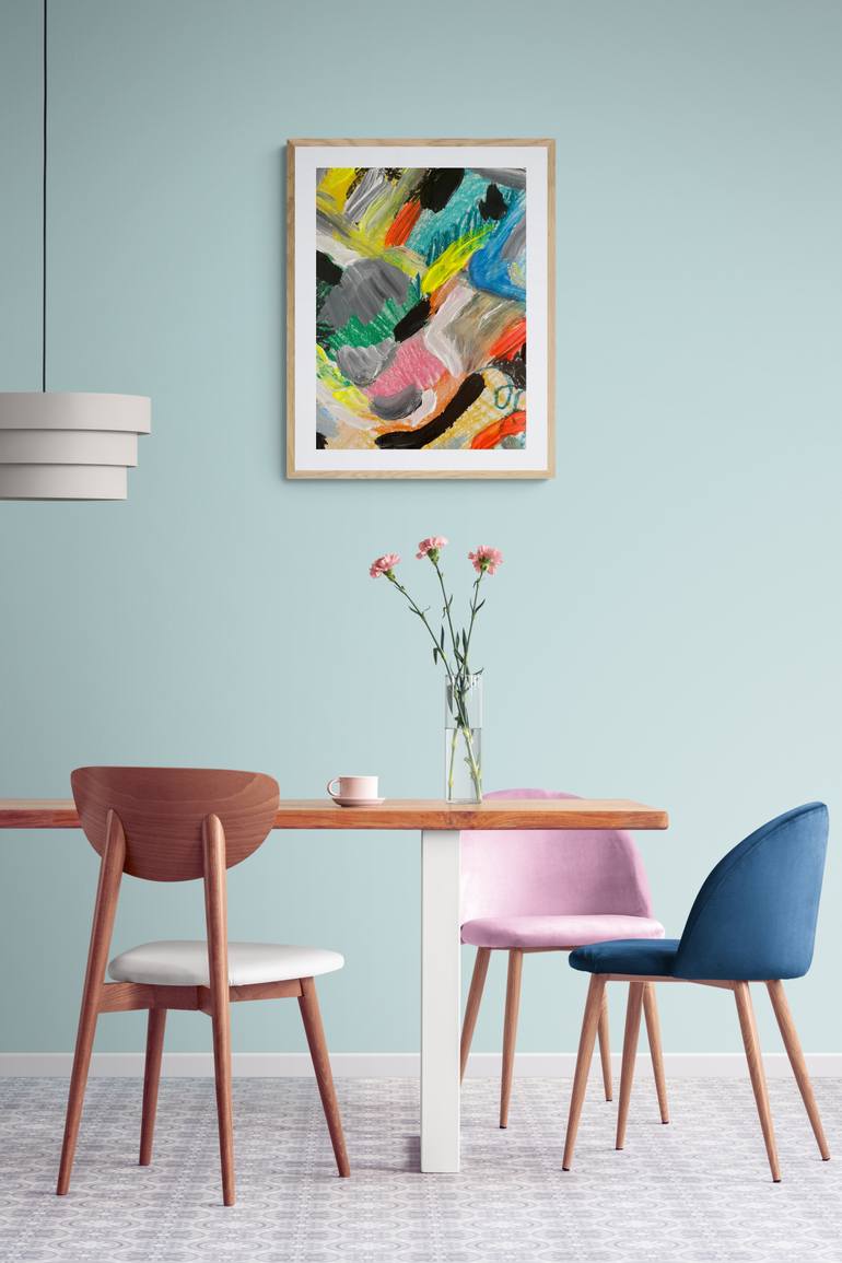 Original Abstract Expressionism Abstract Painting by Mona Vayda