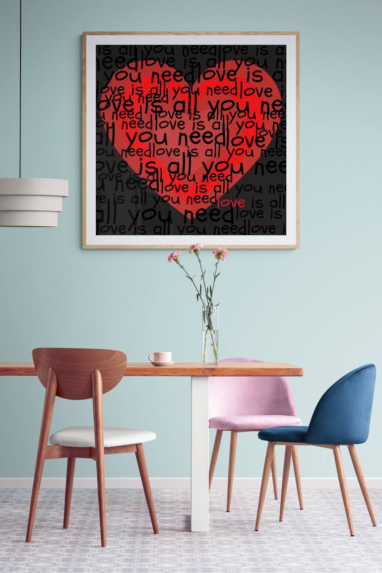 Original Abstract Love Digital by Mona Vayda