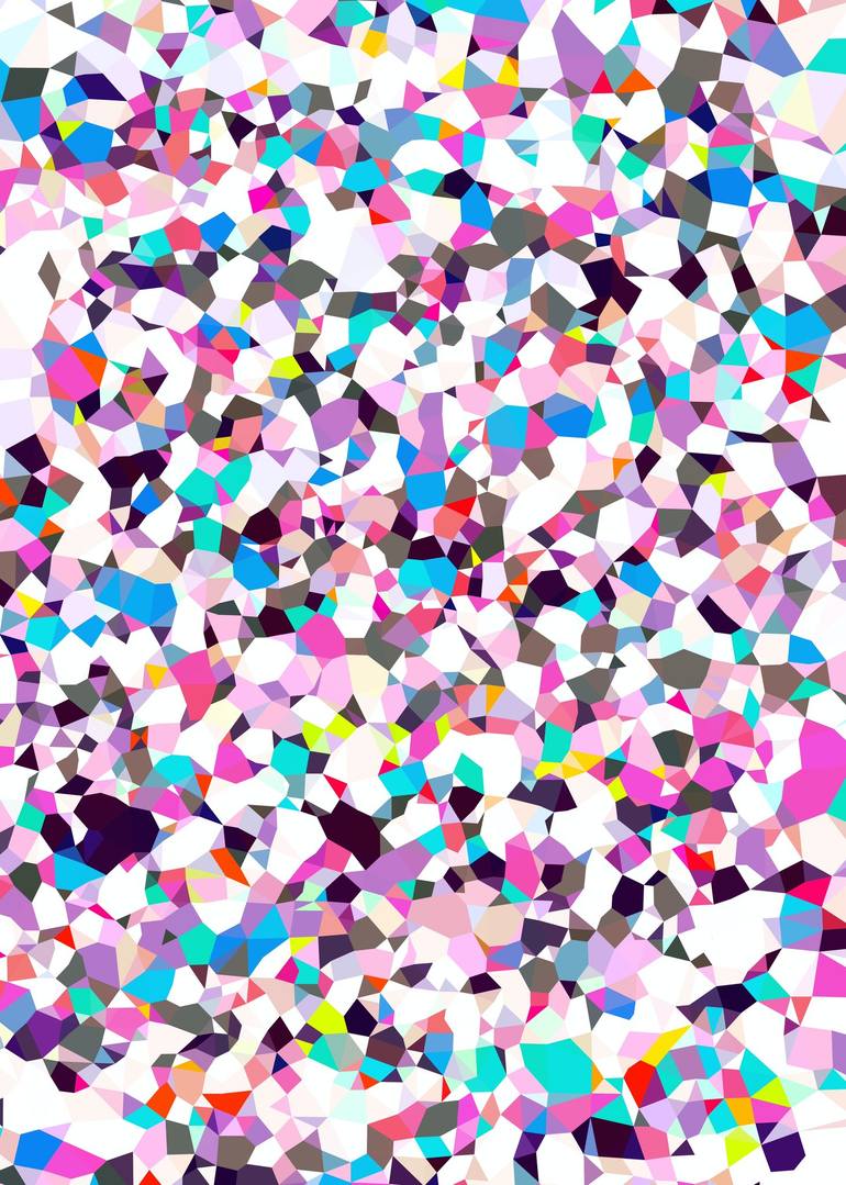 Original Abstract Digital by Mona Vayda | Abstract Art on Paper | A Celebration Of Love And Life - Limited Edition of 10