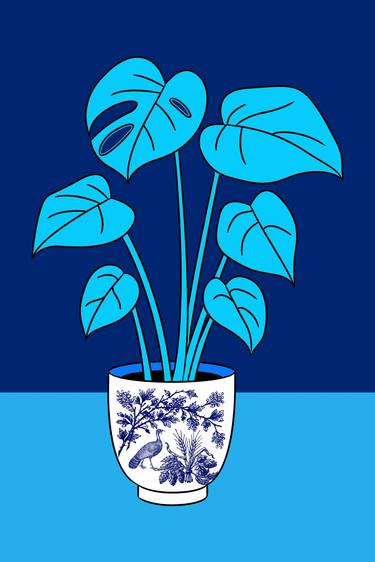 Blue Pot Plant - Limited Edition of 10 thumb
