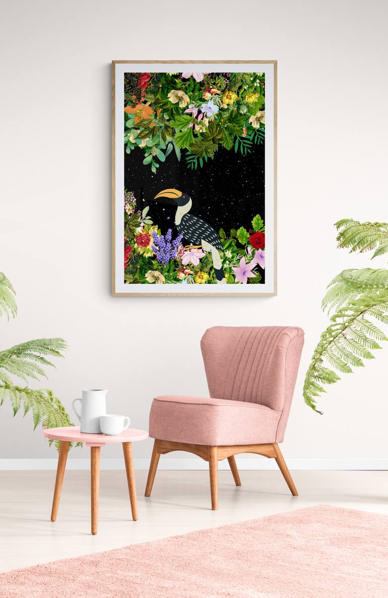 Original Abstract Garden Digital by Mona Vayda