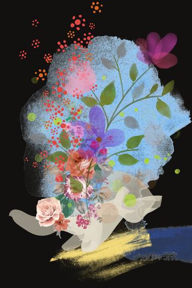 Print of Abstract Floral Digital by Mona Vayda