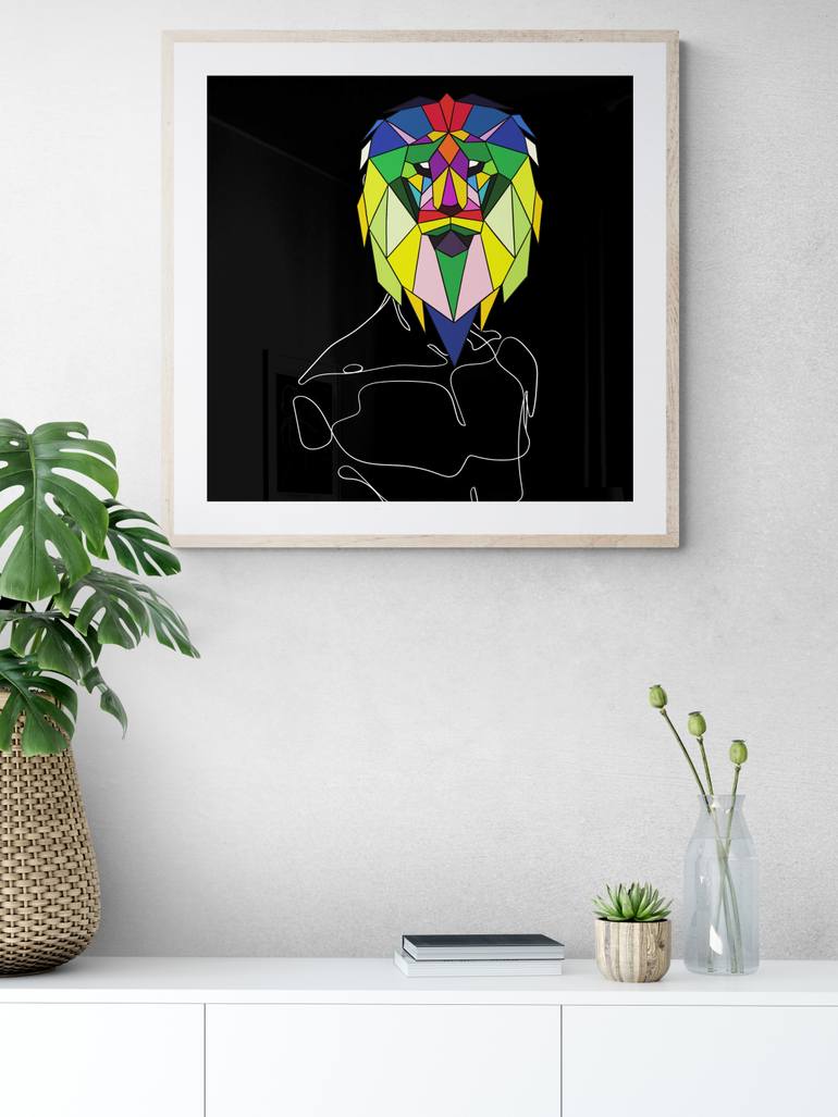 Original Abstract Animal Digital by Mona Vayda