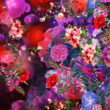 Print of Floral Digital by Mona Vayda