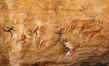 Ancient Bushmen Rock Painting - Limited Edition of 15 thumb