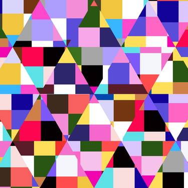 Original Abstract Geometric Digital by Mona Vayda