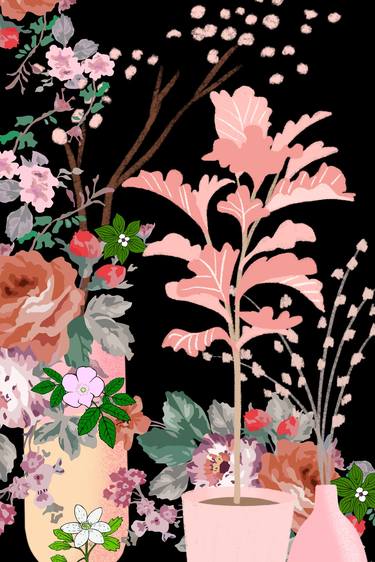 Print of Floral Digital by Mona Vayda