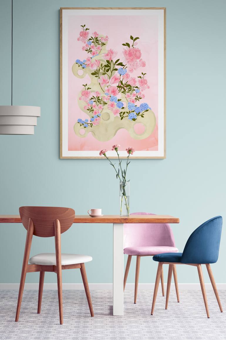 Original Abstract Floral Digital by Mona Vayda