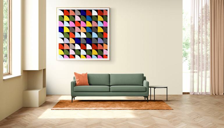 Original Abstract Geometric Digital by Mona Vayda